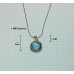 Silver Necklace with Opal center stone Made in Israel