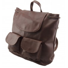 Genuine Leather Shoulderbag, backpack made in Italy -  Cindy Brown Sky