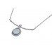 Silver Necklace with Ancient Roman Glass made in Israel
