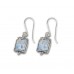 Silver Earrings With Ancient Roman Glass Made in Israel