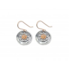 Sterling Silver Flower Style Earrings Made in Israel