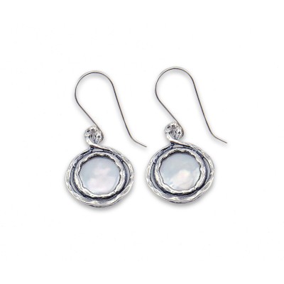 Sterling Silver Earrings With Fresh Water Pearls made in Israel
