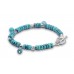 Turquoise and sterling silver good-luck (Hamsa) bracelet - Made in Israel