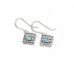 Sterling Silver Earrings With Opal Stones made in Israel