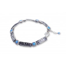 Silver Bracelet featuring Opal Stones Made in Israel