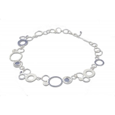 Silver Circles/Rings Necklace Made in Israel
