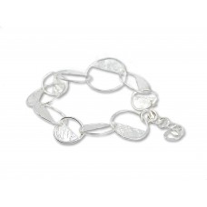 Silver Bracelet made of interlocking circles - Made in Israel