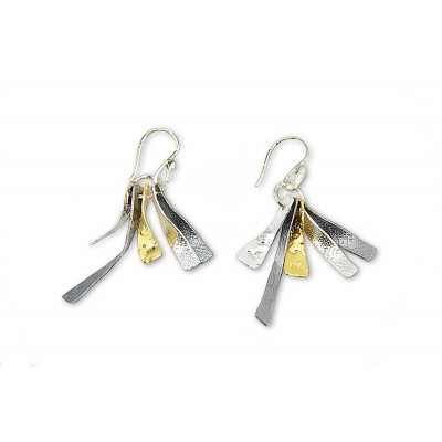 Silver and Goldfield Earrings Made in Israel
