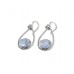 Silver Earrings With Ancient Roman Glass Made in Israel